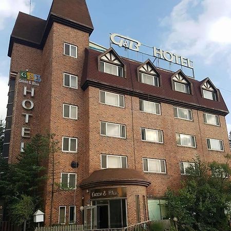 绿色与蓝色汽车旅馆 平昌 外观 照片